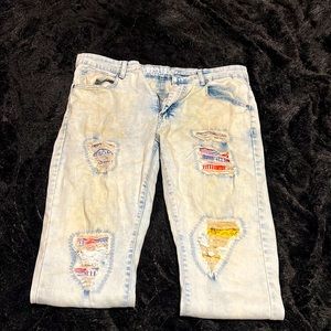 Denim Washed Blue Jeans